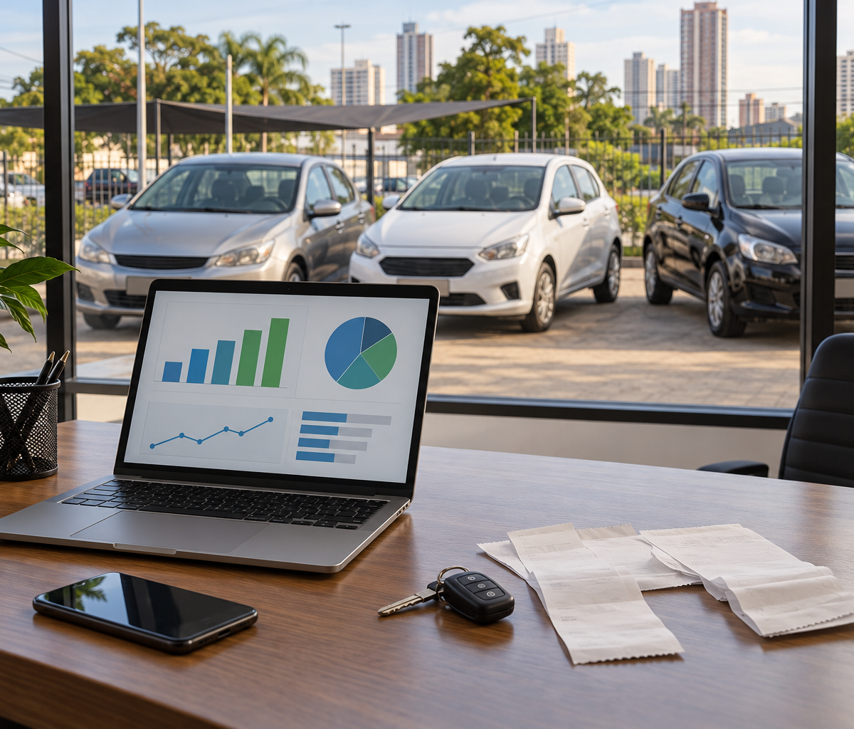 Margem por carro usado na revenda: custos atualizados